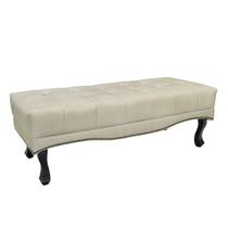 Recamier Decorativo 90cm Loewe Veludo Pés de Madeira Bege G63 - Gran Belo Recamier Decorativo 90cm Loewe Veludo Pés de Madeira Bege G63 - Gran Belo