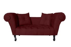 Recamier Decorativo Divã Dubai Suede Marsala Pés Madeira Mz Decor Recamier Decorativo Divã Dubai Suede Marsala Pés Madeira Mz Decor