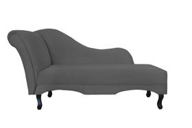 Recamier Decorativo Divã Olivia Suede Cinza Pés Madeira Ms Decor Recamier Decorativo Divã Olivia Suede Cinza Pés Madeira Ms Decor