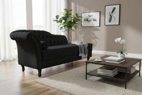 Recamier Decorativo Divã Styllus Lado Direito Suede Preto Recamier Decorativo Divã Styllus Lado Direito Suede Preto