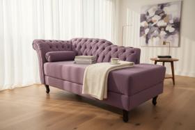 Recamier Decorativo Divã Styllus Lado Direito Veludo Rosê Pés Madeira Mz Decor Recamier Decorativo Divã Styllus Lado Direito Veludo Rosê Pés Madeira Mz Decor