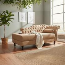 Recamier Decorativo Divã Styllus Lado Esquerdo Bouclé Amarelo Recamier Decorativo Divã Styllus Lado Esquerdo Bouclé Amarelo
