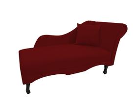 Recamier Decorativo Sara Suede Marsala Com Almofada Ms Decor