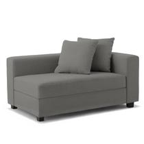 Recamier Divã Aspen 1,40m material sintético Grafite - Inova Decorações Recamier Divã Aspen 1,40m material sintético Grafite - Inova Decorações
