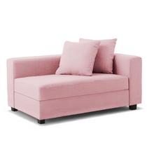 Recamier Divã Aspen 1,60m material sintético Rosa Bebe - Inova Decorações