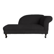 Recamier Divã Aurora 140cm Suede Preto - AM Interiores