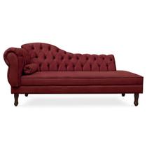 Recamier Divã Cancun 185cm com Capitonê - Direita Suede