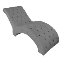 Recamier Divã Espreguiçadeira Para Sala Cliníca Aline Veludo Cinza