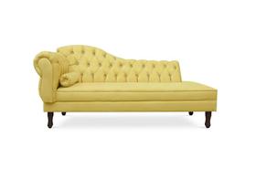 Recamier Divã Juliana 160cm com Strass - Direita Suede