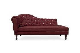 Recamier Divã Juliana 185cm com Strass - Direita Suede