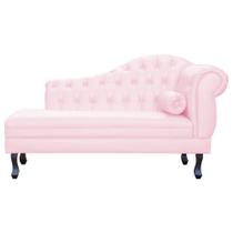 Recamier Divã Larissa Capitonê Lado Esquerdo material sintético Cores - DS Estofados