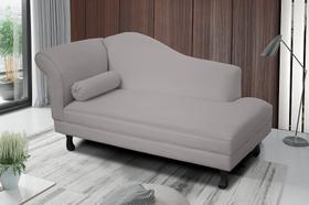 Recamier divã larissa liso 160cm lado esquerdo suede bege