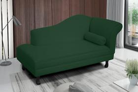 Recamier divã larissa liso 185cm lado direito suede verde