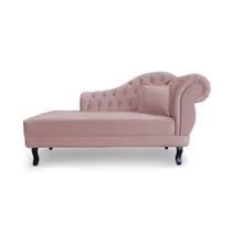 Recamier Divã Nairobi 1,40m Suede Rose - Lares Decor