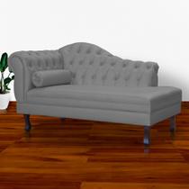 Recamier Divã Namoradeira Larissa Lado Direito belo tok - material sintético Cinza