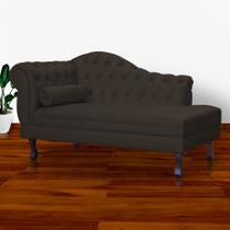 Recamier Divã Namoradeira Larissa Lado Direito belo tok - material sintético Marrom Recamier Divã Namoradeira Larissa Lado Direito belo tok - material sintético Marrom