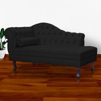 Recamier Divã Namoradeira Larissa Lado Direito belo tok - material sintético Preto
