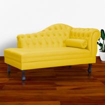 Recamier Divã Namoradeira Larissa Lado Esquerdo belo tok - material sintético Amarelo
