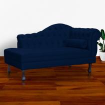 Recamier Divã Namoradeira Larissa Lado Esquerdo belo tok - material sintético Azul Marinho
