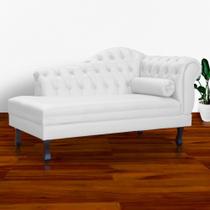 Recamier Divã Namoradeira Larissa Lado Esquerdo belo tok - material sintético Branco