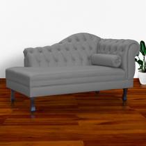 Recamier Divã Namoradeira Larissa Lado Esquerdo belo tok - material sintético Cinza