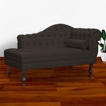 Recamier Divã Namoradeira Larissa Lado Esquerdo belo tok - material sintético Marrom