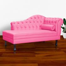 Recamier Divã Namoradeira Larissa Lado Esquerdo belo tok - material sintético Pink