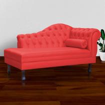 Recamier Divã Namoradeira Larissa Lado Esquerdo belo tok - material sintético Vermelho Recamier Divã Namoradeira Larissa Lado Esquerdo belo tok - material sintético Vermelho