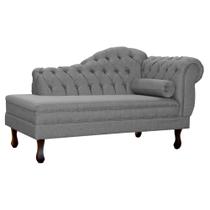 Recamier Divã Namoradeira Larissa Lado Esquerdo belo tok - Suede Cinza