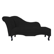 Recamier Divã Namoradeira Olivia Lado Esquerdo belo tok - Suede Preto Recamier Divã Namoradeira Olivia Lado Esquerdo belo tok - Suede Preto