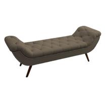 Recamier Divã Odessa P04 160 cm Suede Marrom TCA 942 - Amarena Móveis