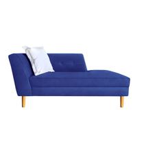 Recamier Divã Paris 1,30m Suede Azul Marinho - Lares Decor