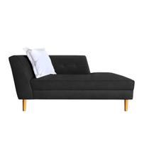 Recamier Divã Paris 1,30m Suede Preto - Lares Decor