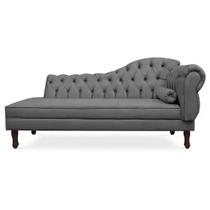 Recamier Divã Sofá 140 cm Lado Esquerdo Suede Cinza Recamier Divã Sofá 140 cm Lado Esquerdo Suede Cinza