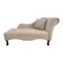 Recamier Divã Sofá Olivia Psicologia Consultório Suede Bege - LM DECOR