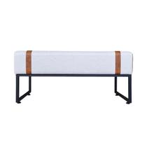 Recamier em Linho com Aplique em material sintético Sintético Tamanho 42 cm x 44 cm altura x 92 cm Recamier em Linho com Aplique em material sintético Sintético Tamanho 42 cm x 44 cm altura x 92 cm