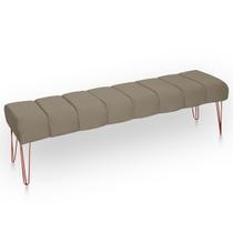 Recamier Estofada Casal Luxo Veludo Capuccino Recamier Estofada Casal Luxo Veludo Capuccino
