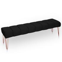 Recamier Estofada Casal Luxo Veludo Preto Recamier Estofada Casal Luxo Veludo Preto