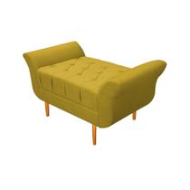 Recamier Estofado Ari 100 cm Solteiro Suede Amarelo - Amarena Móveis