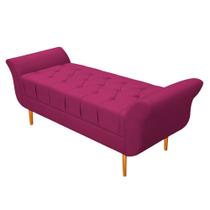 Recamier Estofado Ari 195 cm King Size Suede Pink - Doce Sonho Móveis