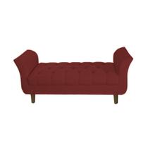 Recamier Estofado Para Hall de Entrada 100 cm Grécia Suede Vermelho Bordo - INCASA DECOR Recamier Estofado Para Hall de Entrada 100 cm Grécia Suede Vermelho Bordo - INCASA DECOR