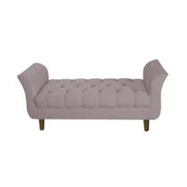 Recamier Estofado Para Hall de Entrada 160 cm Grécia Suede Rose - INCASA DECOR