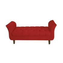 Recamier Estofado Para Hall de Entrada 90 cm Grécia Suede Vermelho - INCASA DECOR Recamier Estofado Para Hall de Entrada 90 cm Grécia Suede Vermelho - INCASA DECOR