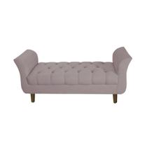 Recamier Estofado Para Quarto Closet 140 cm Grécia Suede Rose - DL DECOR