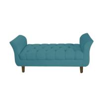 Recamier Estofado Para Salão de Beleza 100 cm Grécia Suede Azul Turquesa - INCASA DECOR