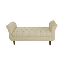 Recamier Estofado Para Salão de Beleza 160 cm Grécia Suede Bege - INCASA DECOR