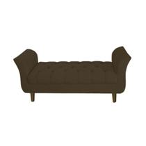 Recamier Estofado Para Salão de Beleza 90 cm Grécia Suede Marrom - INCASA DECOR