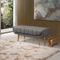 Recamier França 1,30M com Base Madeira Linho Sofatec
