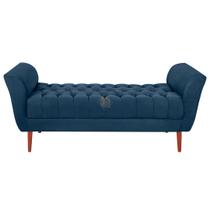 Recamier Grécia 1,60m Vit Decor Suede Premium, Espuma D26 e Pés Palito de Madeira
