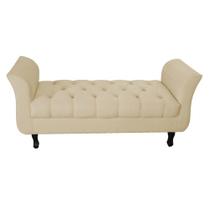 Recamier Grecia Decorativa 90cm Suede Bege - Montanaris Decor